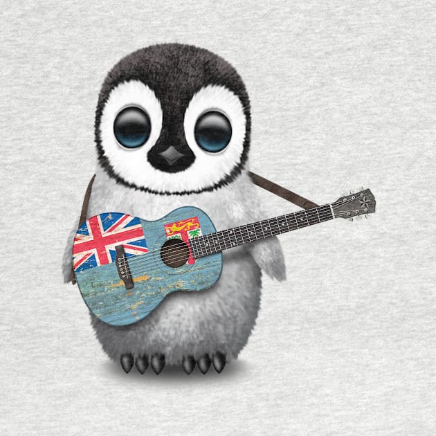 Baby Penguin Playing Fiji Flag Guitar by jeffbartels